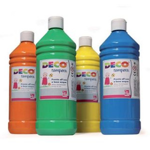 Colori a Tempera Pronta CWR 1 lt. rosso vermiglione