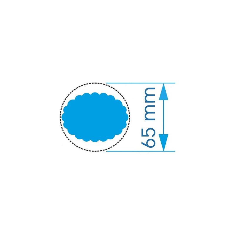 Fustella Maxi 65mm ellisse smerlato