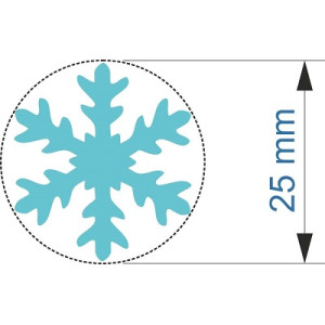 Fustella media 25mm Fiocco di neve x EVA FOAM