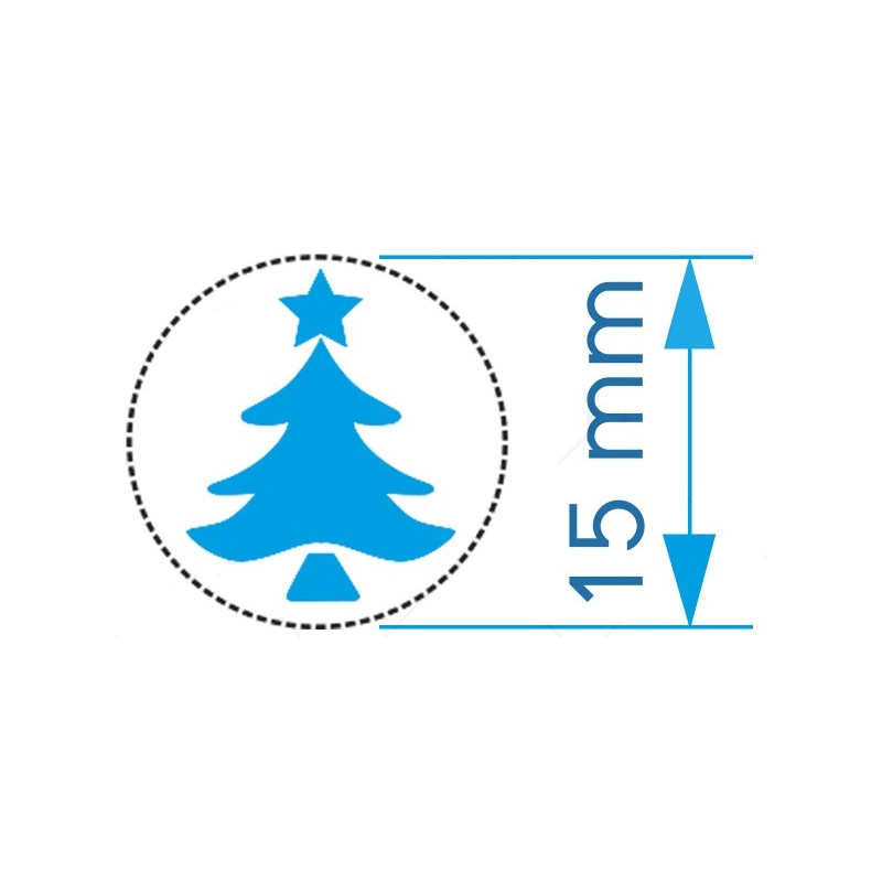 Fustella piccola 15mm albero di Natale / Abete