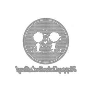 Fustella sottile BIMBI LOVE 3 SOGG. Utilizzabili con macchine oltre 80mm. Isabella WILER ISA4.