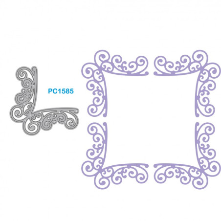 Fustella sottile DECORO ANGOLO. Utilizzabile con ROSA80 - VIOLA80.