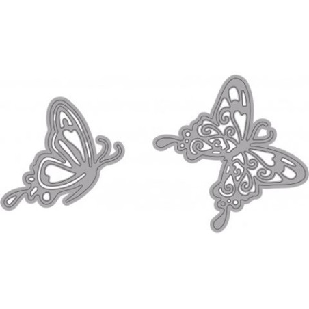 Fustella sottile FARFALLE 2 SOGG. Utilizzabili con ROSA80 - VIOLA80
