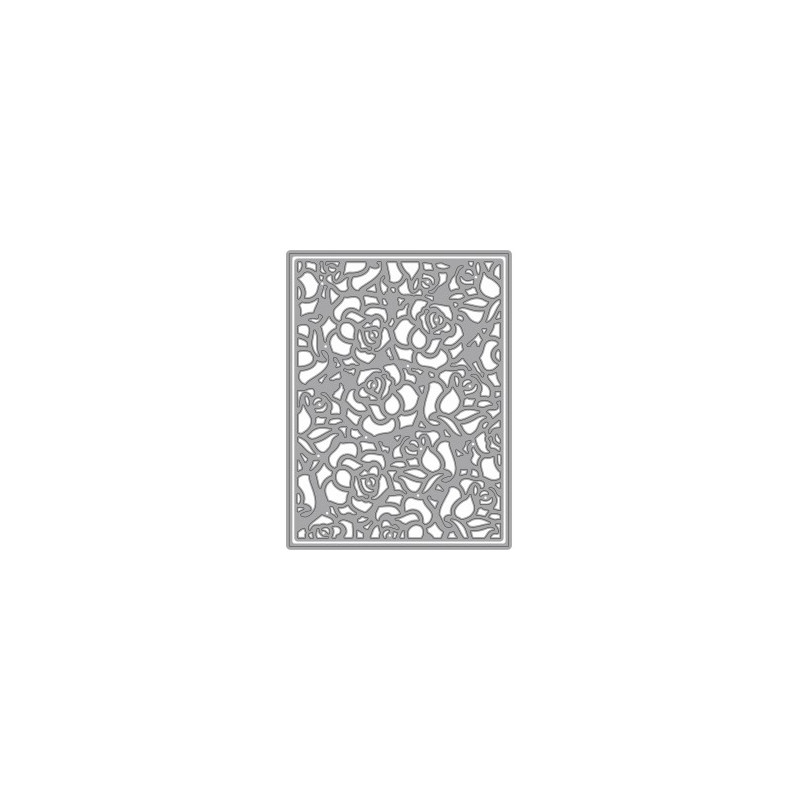 Fustella sottile ROSE GARDEN. 93x123mm. Utilizzabili con macchine oltre 80mm. Isabella WILER ISA4.
