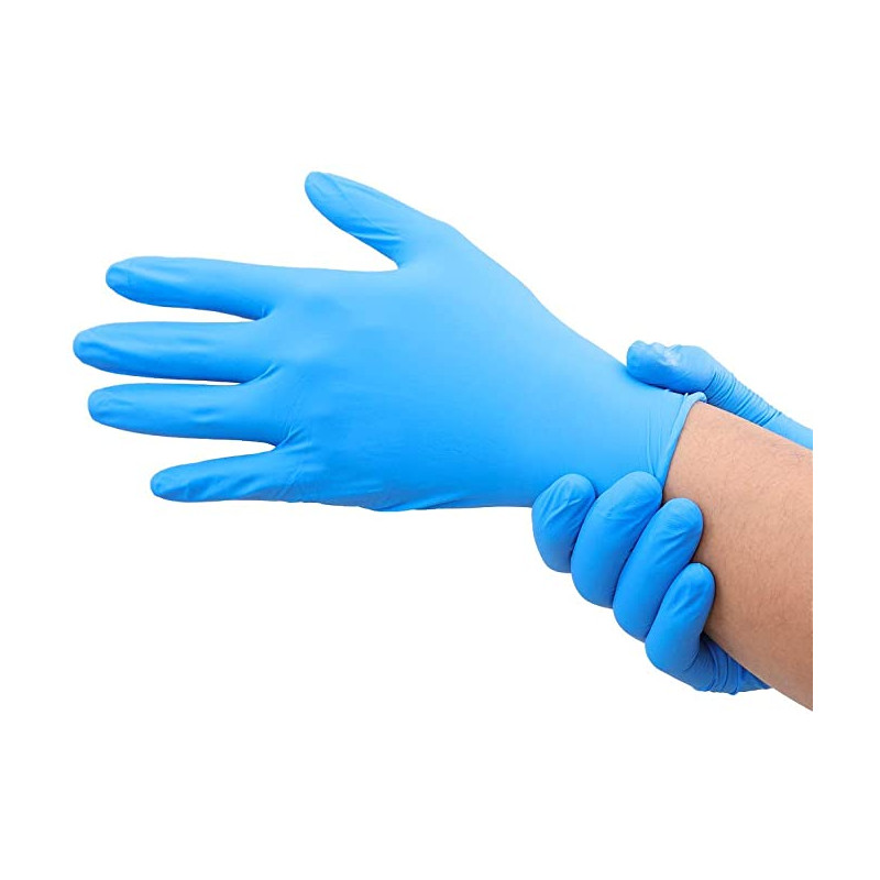 GUANTI IN NITRILE 100pz blu M