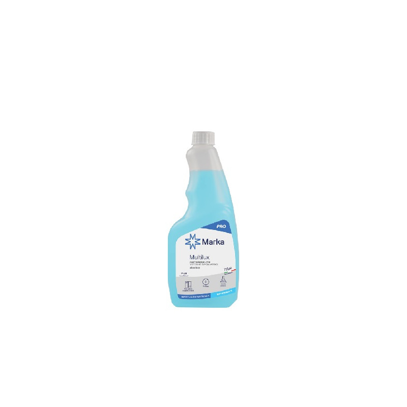 Multilux Detergente vetri e spolvero alcolico PH 8 - 750ml RICARICA