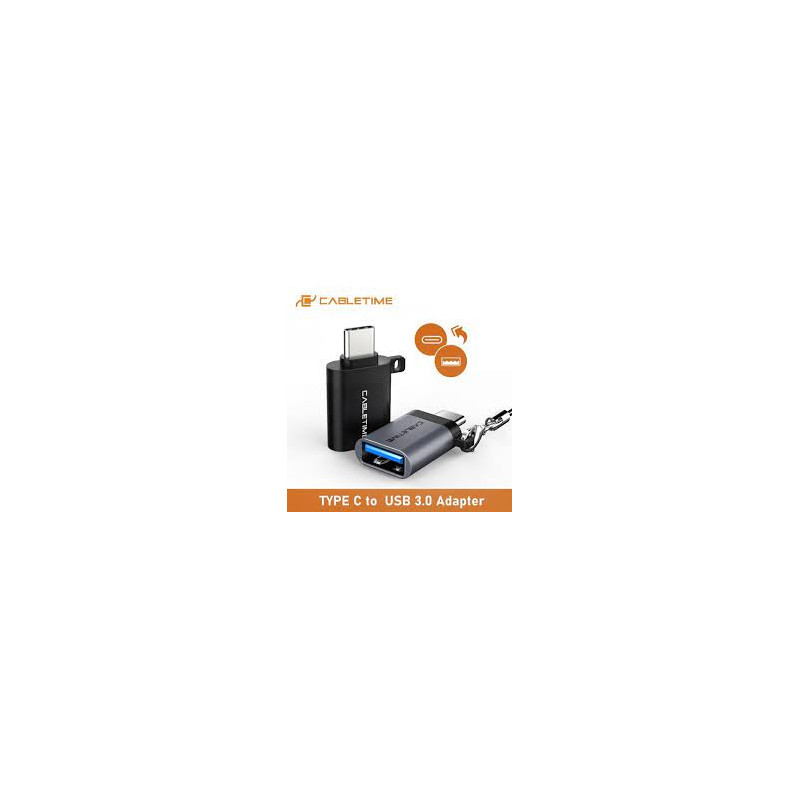 Adattatore cabletime dausb-c m a usb-c m a usb-c f 5gbps space