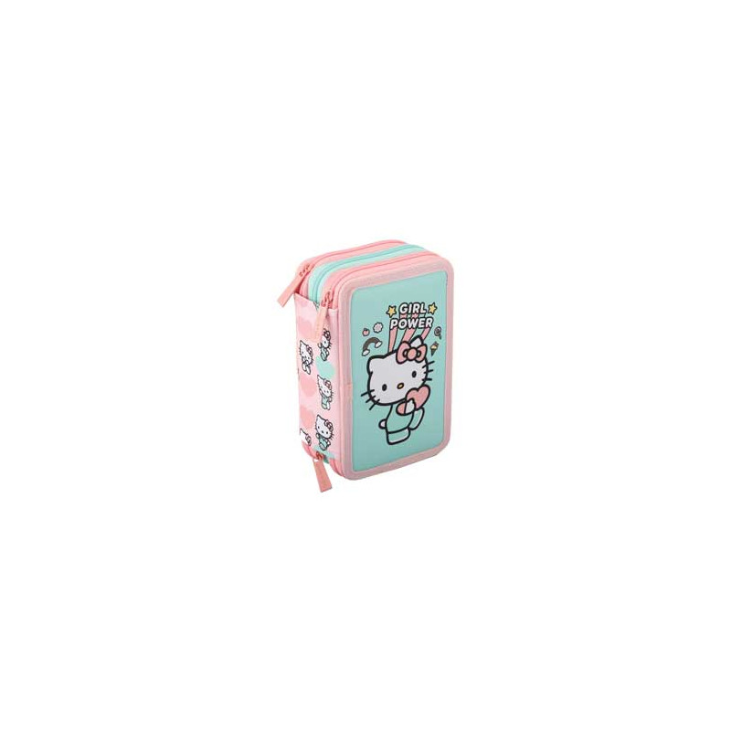Astuccio 3 zip Hello Kitty