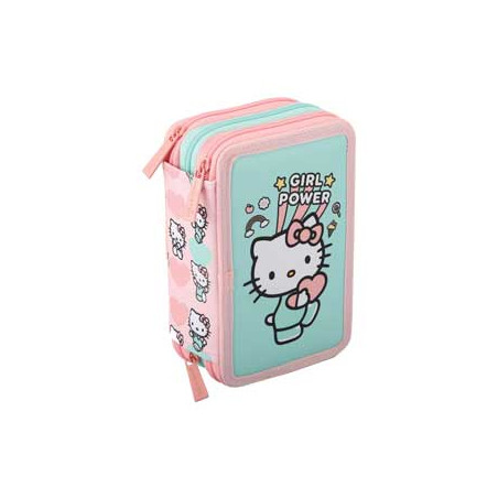 Astuccio 3 zip Hello Kitty