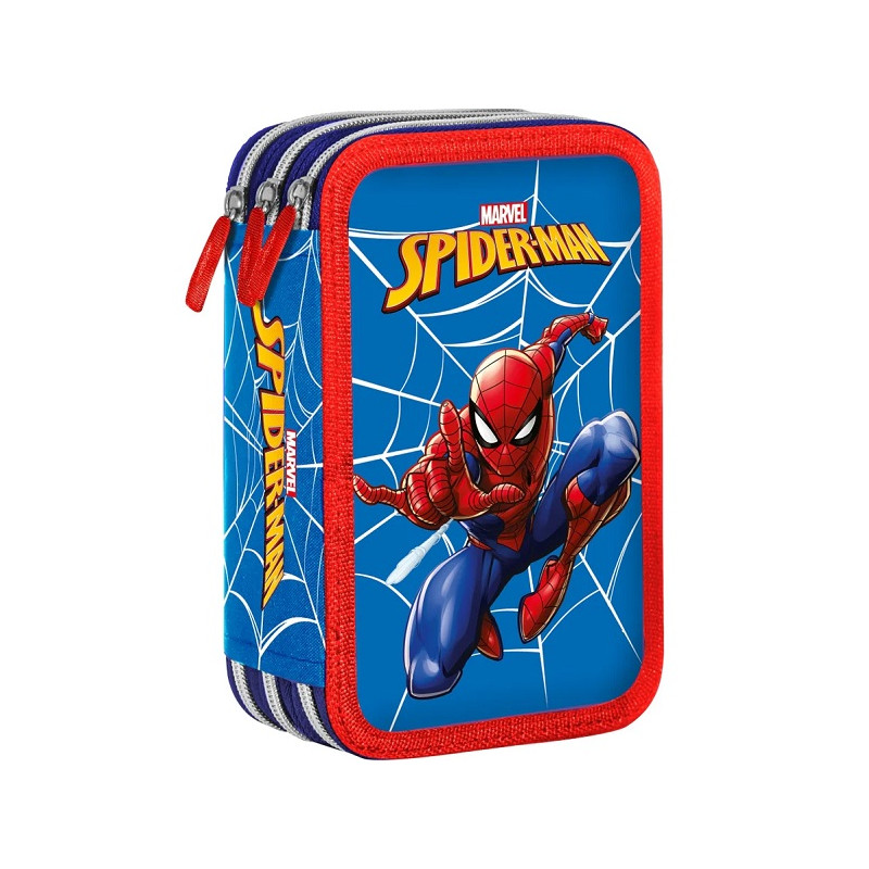 Astuccio 3 Zip Olografico Spiderman