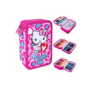 Astuccio completo 3 zip Hello Kitty