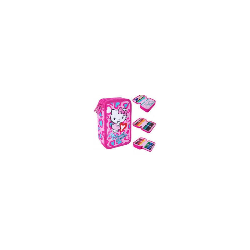Astuccio completo 3 zip Hello Kitty
