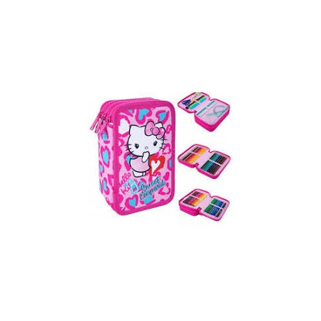 Astuccio completo 3 zip Hello Kitty