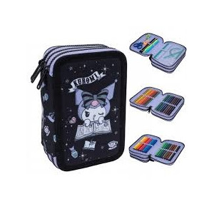 Astuccio completo 3 zip Kuromi