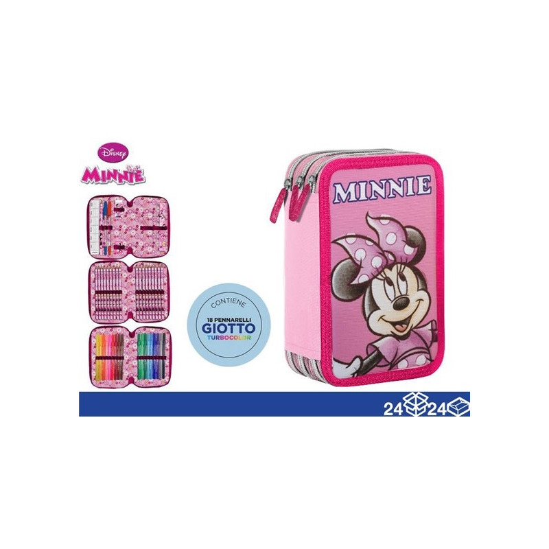 Astuccio completo 3 zip Minnie Be smart