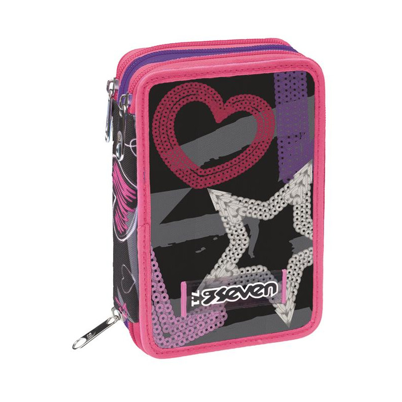 Astuccio completo 3 zip Seven draft heart