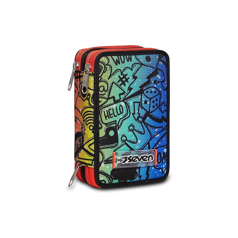 Astuccio completo 3 zip Seven fluo stamp