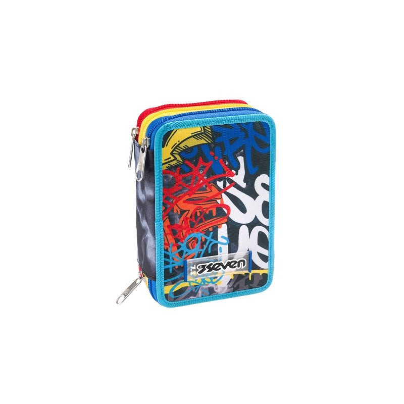 Astuccio completo 3 zip Seven mark on boy
