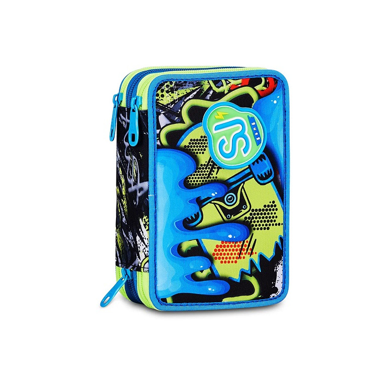 Astuccio completo 3 zip Seven sj gang soft pouch boy
