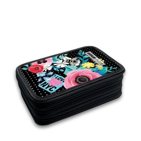 Astuccio completo 3 zip TINTAUNITA fantasy flower