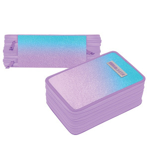 Astuccio completo 3 zip TINTAUNITA glamour viola/azzurro