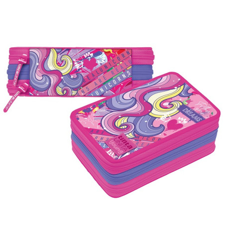 Astuccio completo 3 zip TINTAUNITA Unicorn