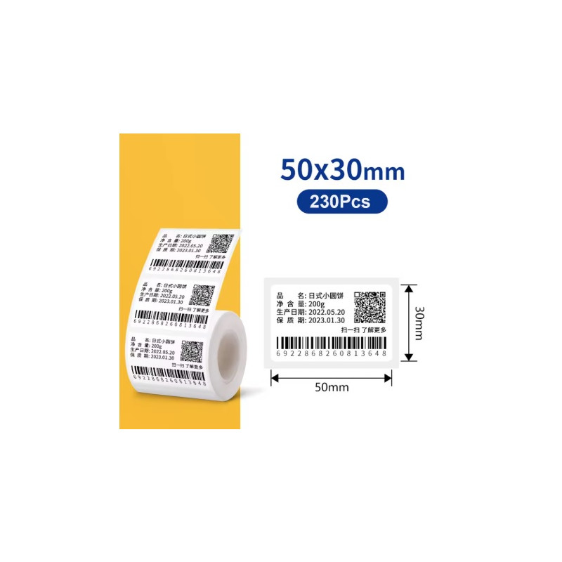 Etichette a rotolo per Mini stampante tascabile - 50x30