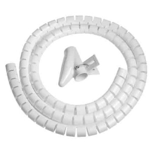 Spirale avvolgicavi 1,5mt bianco con inseritore