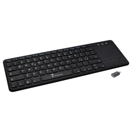 Tastiera techmade con touchpad per pc e smart tv wireless