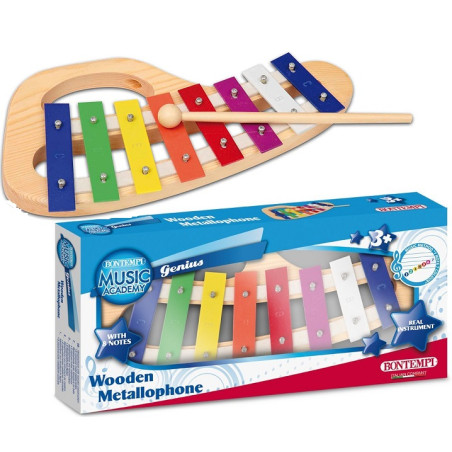 Xilofono - Metallofono bontempi -XMW 8.2 – Metallofono Con Struttura In Legno – 8 Note