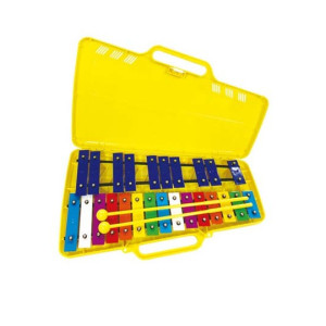 Xilofono - Metallofono cromatico 25 piastre colorate-