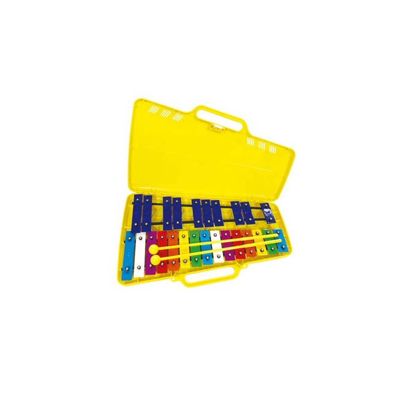 Xilofono - Metallofono cromatico 25 piastre colorate-