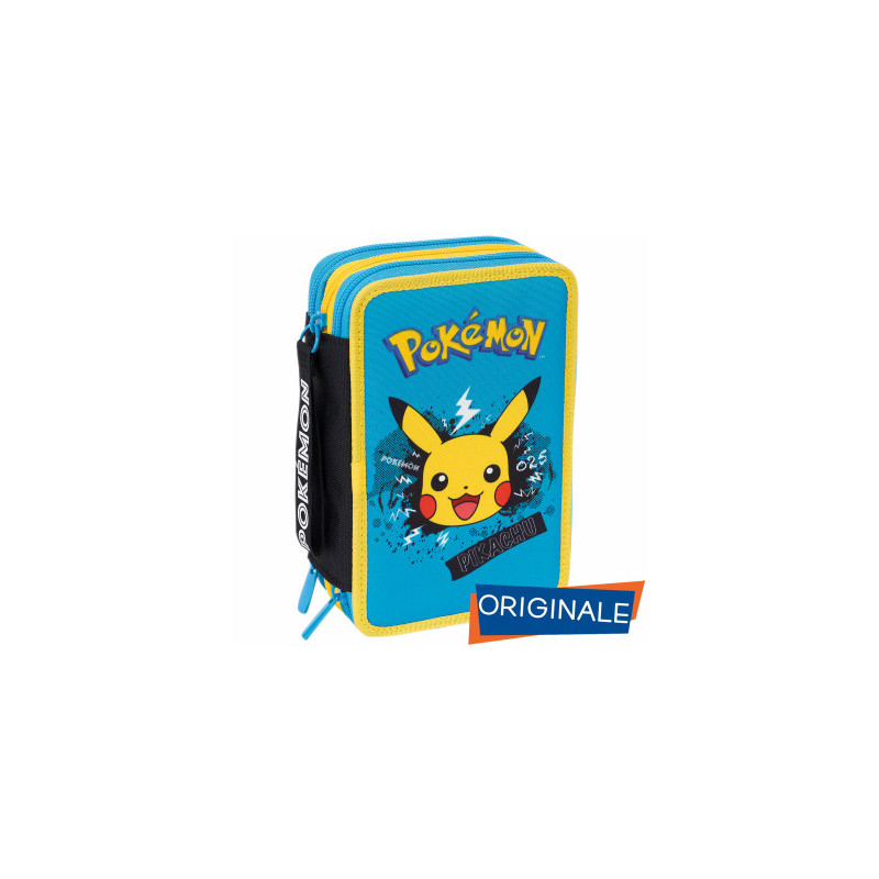 OFFERTA  Astuccio 3 zip Seven POKEMON # 025 (LIST.€32,90)
