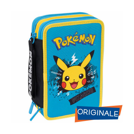 OFFERTA  Astuccio 3 zip Seven POKEMON # 025 (LIST.€32,90)