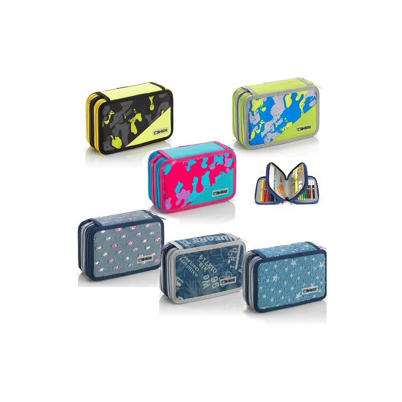 OFFERTA Astuccio 3 zip Balmar mimetic & jeans