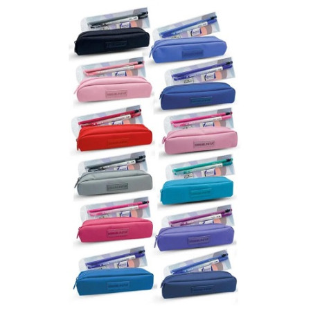 OFFERTA Astuccio tombolino Bustina (Lingotto) con cardboard in PVC (Include 4 accessori TU JEANS TINTAUNITA contiene matita con 