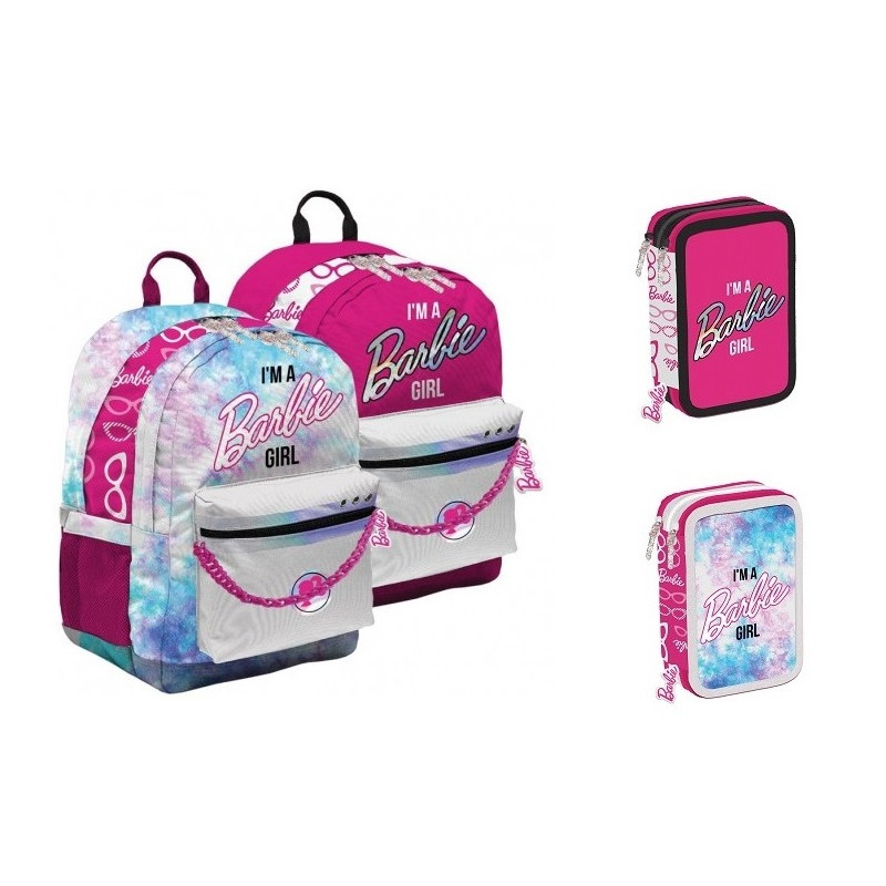 OFFERTA Kit Zaino + astuccio 3 zip BARBIE (€ 58,00+34,60)