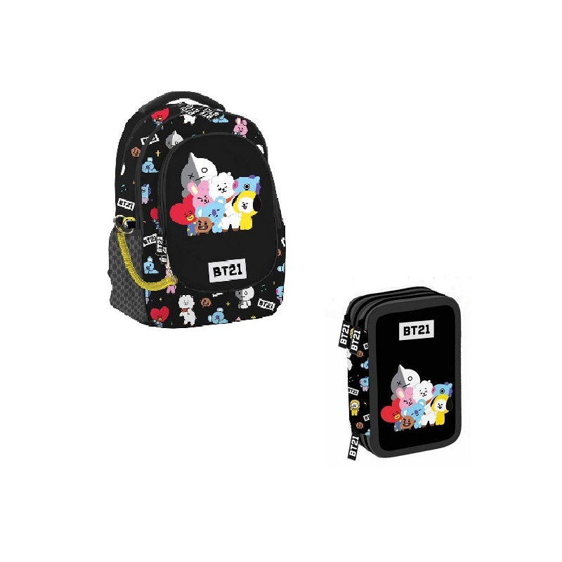 OFFERTA Kit Zaino + astuccio 3 zip BT21