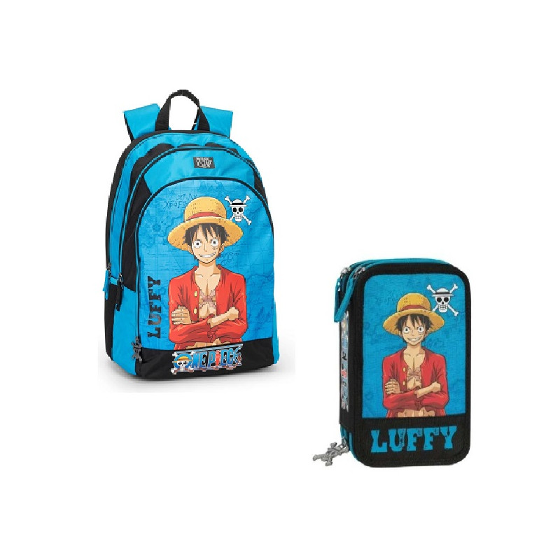 OFFERTA Kit Zaino + astuccio 3 zip One piece Comix