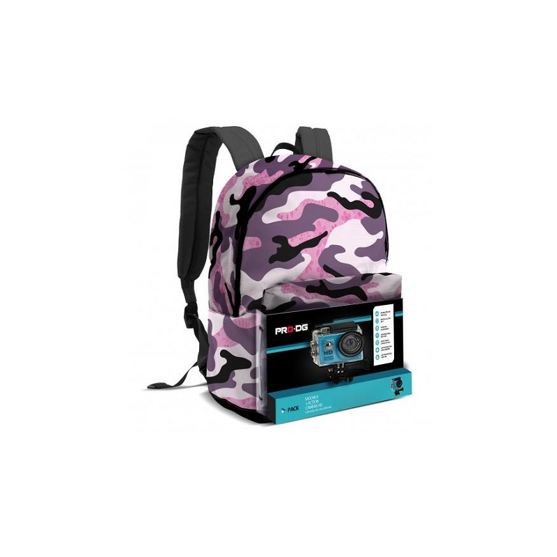 OFFERTA Zaino PRODG rosa camouflage CON TELECAMERA