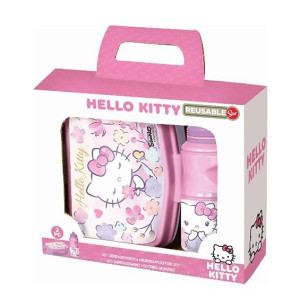 Set Porta Merenda e Borraccia Hello Kitty