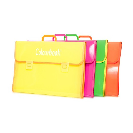 Valigetta cartella in ppl Colourbook  fluo 39x26x10