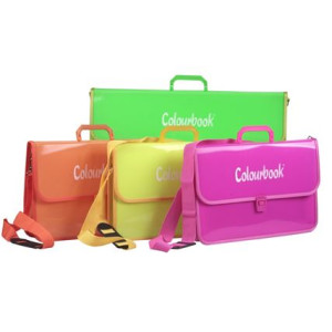 Valigetta cartella in ppl Colourbook  Fluo 58x39 con tracolla