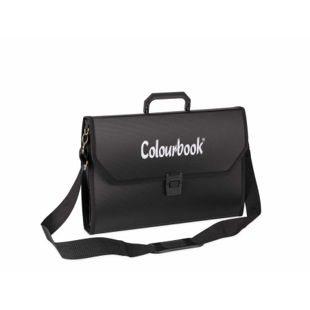 Valigetta cartella in ppl Colourbook  NERA 26x39 con tracolla