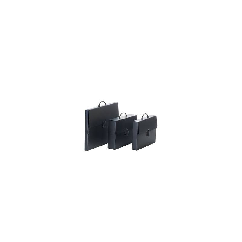 Valigetta cartella polionda 56x36 d.65 NERA 2 chiusure