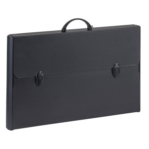 Valigetta Cartella polionda Balmar nera 2 chiusure 52x73x5cm