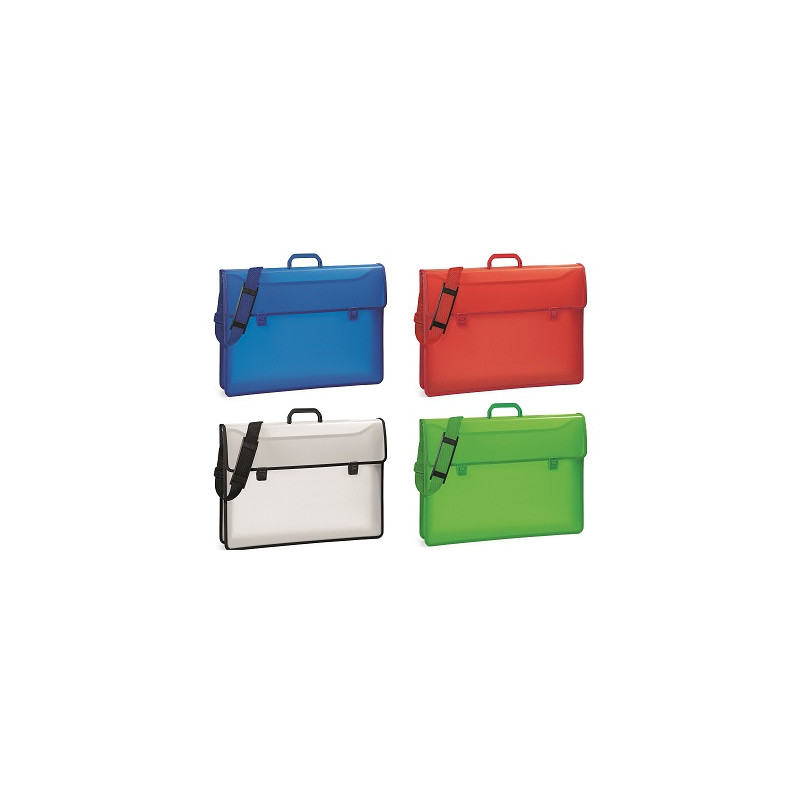Valigetta Cartella polionda in PPL 52x37x6 con tracolla vari colori