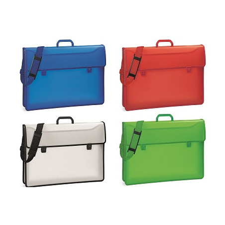 Valigetta Cartella polionda in PPL 52x37x6 con tracolla vari colori