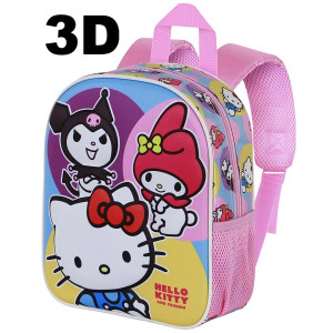 Zainetto asilo 3D Hello kitty happy