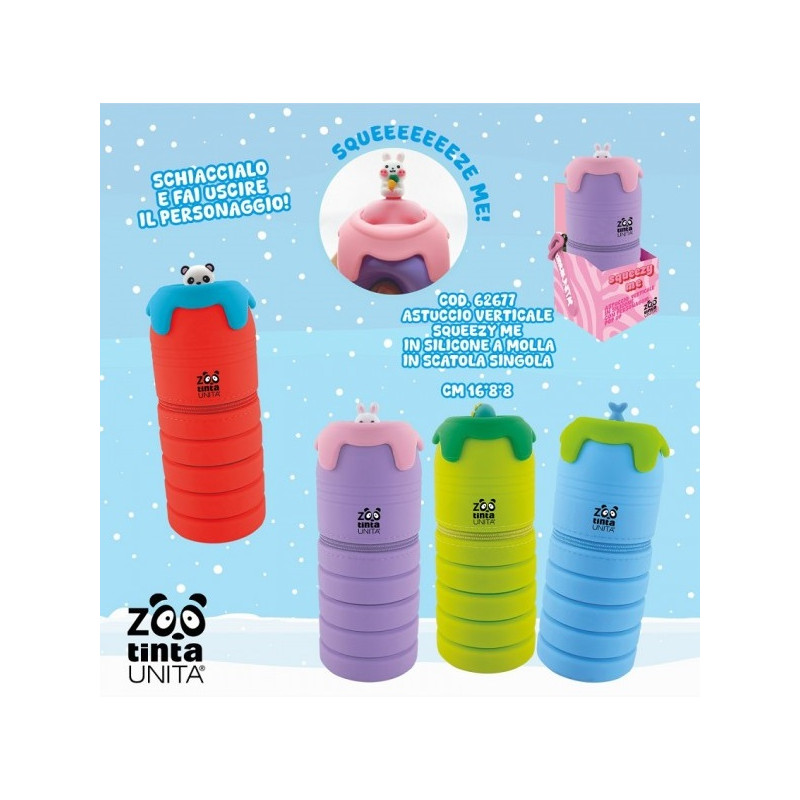 Astuccio portapenne squeeze Tintaunita zoo